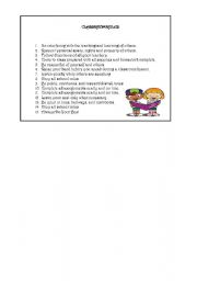 English Worksheet: Classroom rules