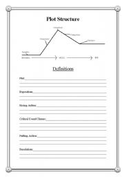 English Worksheet: Plot Structure Worksheet