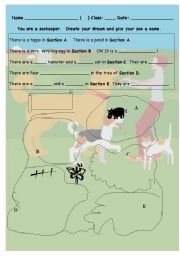 English Worksheet: Design a zoo