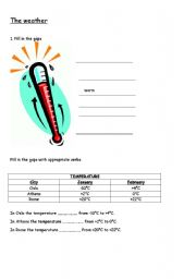 English worksheet: the weather