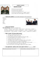 English Worksheet: harrow school 