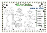 English Worksheet: Safari fun