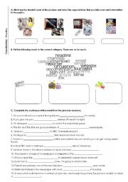 English Worksheet: Media-Vocabulary Practice