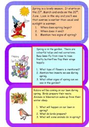 English Worksheet: Spring