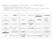 English Worksheet: ADVERBS OF FREQUENCY RACE