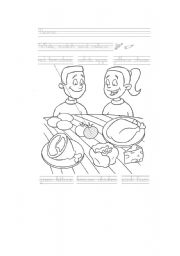 English Worksheet: food