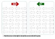 English Worksheet: Visual Discrimination: Right & Left