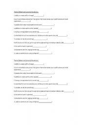 English worksheet: Technical Vocabulary