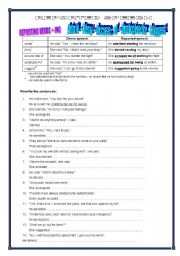 English Worksheet: REPORTED SPEECH - 1