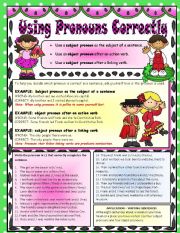 Subject and Object Pronouns - Using them Correctly