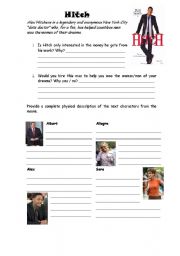 English Worksheet: Hitch - Movie Worksheet