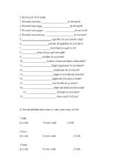 English worksheet: How much/How many exercise sheet