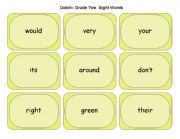 Dolch Grade Two Sight Words