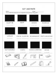 English worksheet: Classroom vocabulary