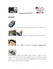 English worksheet: EFTPOS - How to do an EFTPOS?