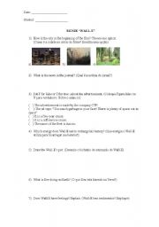 English worksheet: Wall-E Movie