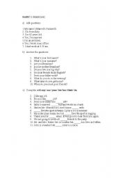 English worksheet: Asking questions