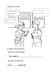 English Worksheet: What is your name ?