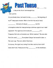 English Worksheet: past tense quiz