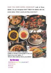 English Worksheet: FOOD