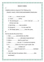 English Worksheet: Present Simple Tense 