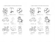 English Worksheet: Toys and colours