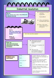 English worksheet: industrial revolution