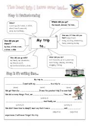 English Worksheet: describing a trip