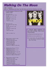 English Worksheet: Present Continuous & Song Activity