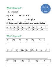 English worksheet: Shapes 