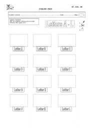 English worksheet: Letter A-L