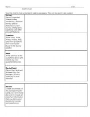 English worksheet: SQ3R Guide