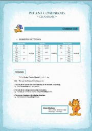 English Worksheet: Present Continuous