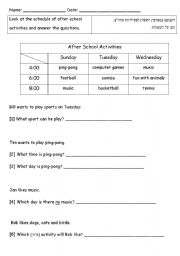 English worksheet: wh questions