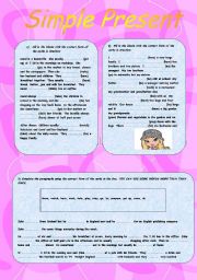 English Worksheet: simple present tense