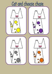 cat and cheese chase game (9 pages)