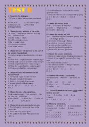 English Worksheet: TEST