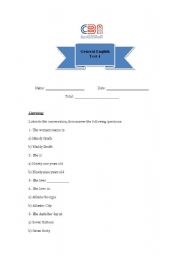 English Worksheet: general english quiz