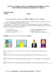 English Worksheet: exams for 6. class