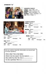 English worksheet: Two famous families