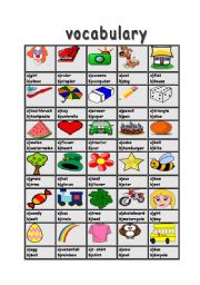 English Worksheet: vocabulary