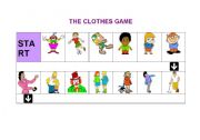 English worksheet: The clothes game