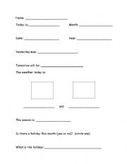 English Worksheet: Weather report