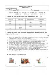 English worksheet: TEST MESSAGES 3