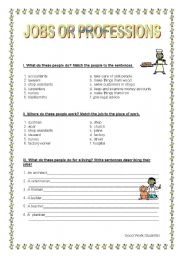 English Worksheet: Jobs or Professions
