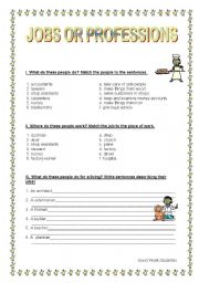 English worksheet: Jobs or Professions