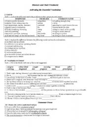 English Worksheet: Illnesses and Their Treatment