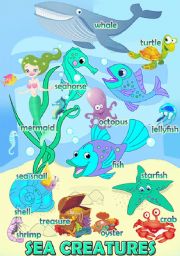 English Worksheet: SEA LIFE/SEA CREATURES - part 3 PICTIONARY