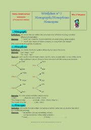 English Worksheet: Idioms & Homophones