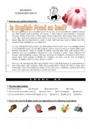 English Worksheet: Is English food so bad?